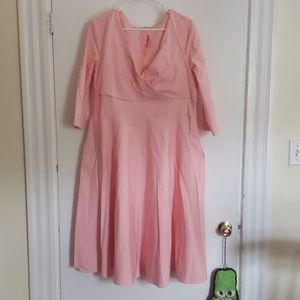 Pinup Couture Erin swing dress in Baby Pink 3x